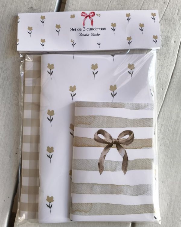 Set de cuadernos diseño otoño.