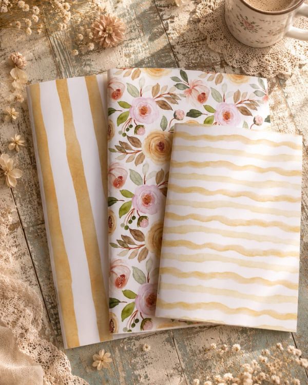 Set de cuadernos diseño Destellos de Primavera.